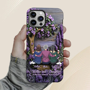 Mother And Daughters Forever Linked Together - Personalized Mother Full Print Phone Case