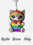 Love Is Love - Personalized LGBT Support Keychain