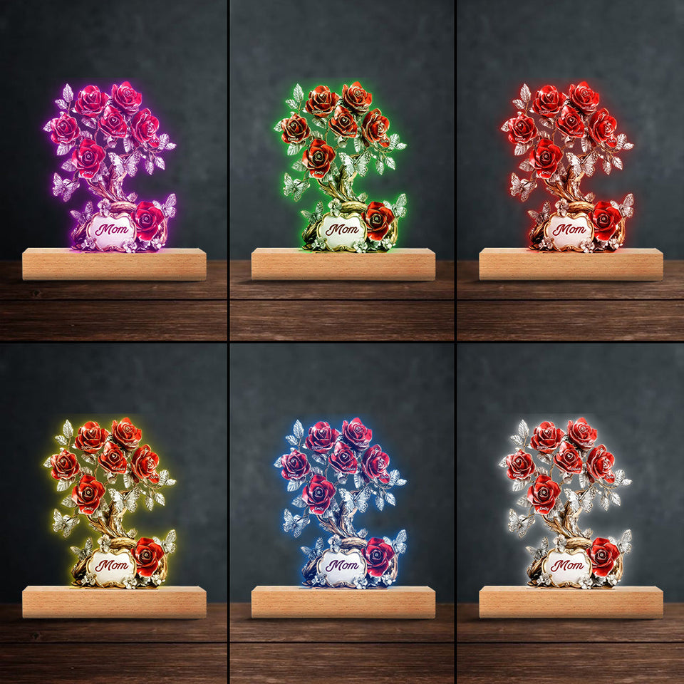 Flowers For Mom - Personalized Mother Custom Shaped Acrylic Plaque
