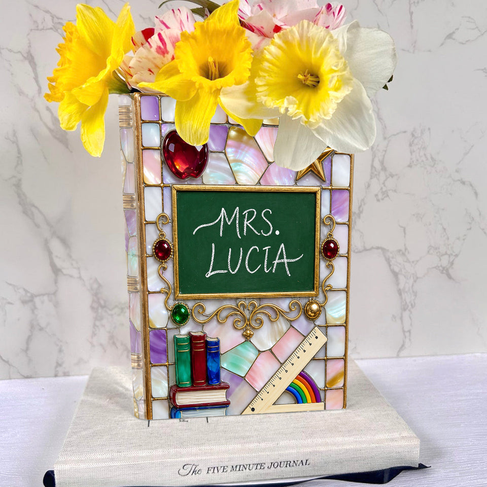 Teacher Gifts - Personalized Teacher Book Vase