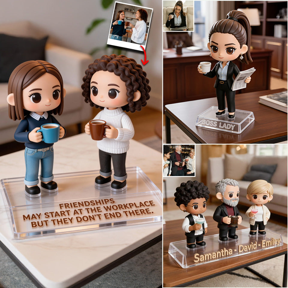 Custom Photo and Preview Instantly - Personalized Colleague Custom Shaped Acrylic Plaque