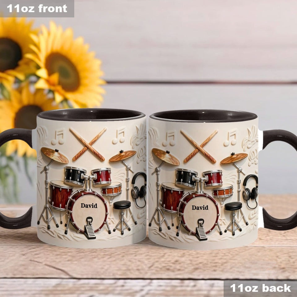 Awsome Drummer - Personalized Drummer Accent Mug & Coaster