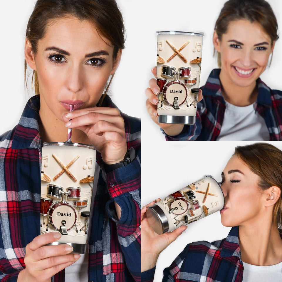 Awsome Drummer - Personalized Drummer Tumbler