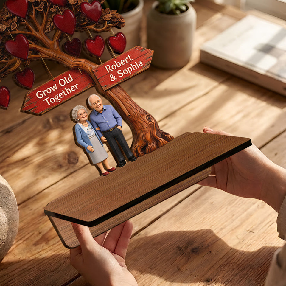 Everlasting Love - Personalized Couple Wooden Floating Shelf
