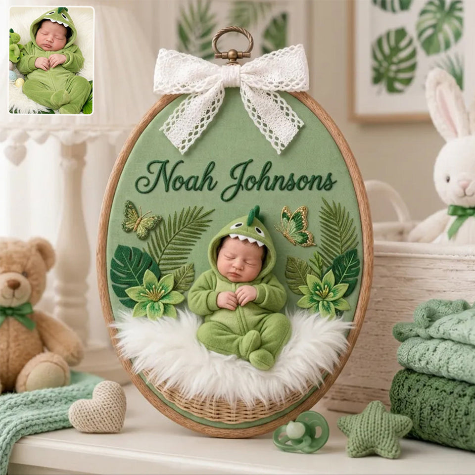 Beautiful Baby Gift - Personalized Newborn Custom Shaped Wood Sign