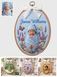 Beautiful Baby Gift - Personalized Newborn Custom Shaped Wood Sign