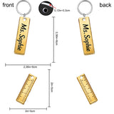 Teach With Love - Personalized Teacher Premium Keychain With Charms