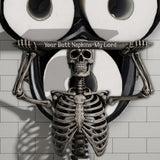 Funny Bathroom Decor - Your But* Napkins My Lord - Personalized Skull Toilet Paper Holder Rack