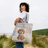 Dog Mama Gift Idea, Dog Lover Gift - Personalized Dog Quilted Tote Bag
