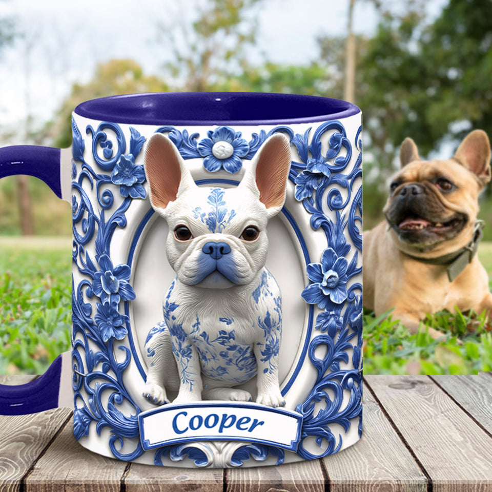 Cute French Bulldog - Personalized Dog Accent Mug