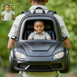 Custom From Photo And Vehicle - Personalized Kid Changeable Leather Patch Backpack