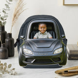 Custom From Photo And Vehicle - Personalized Kid Changeable Leather Patch Backpack