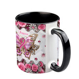 Faith Hope Love - Personalized Breast Cancer Awareness Accent Mug