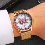 Foi, Espoir, Amour - Montre-bracelet personnalisée pour femmes, sensibilisation au cancer du sein 