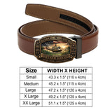 All Gave Some, Some Gave All - Personalized Veteran Leather Belt With Shaped Buckle