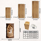 Faith Over Fear - Personalized Christian Custom Shape Wooden Candle Holder