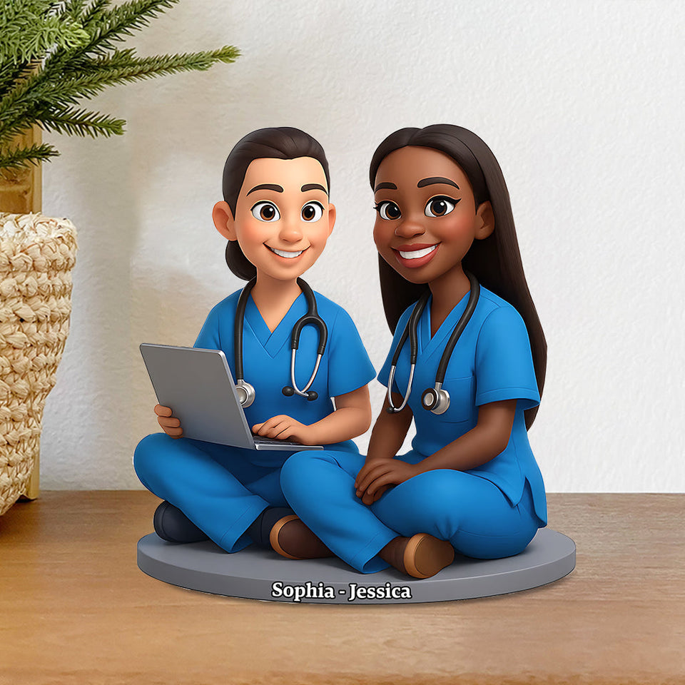 Proud Nurse - Personalized Nurse Custom Shaped Acrylic Plaque
