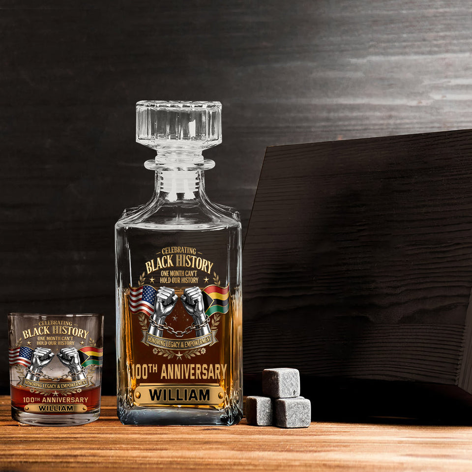 Black History Month - Personalized African American Whiskey Decanter Set