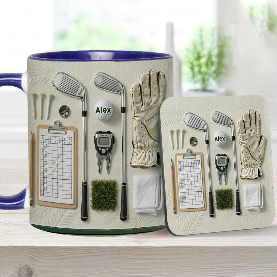 Live Love Golf - Personalized Golf Accent Mug