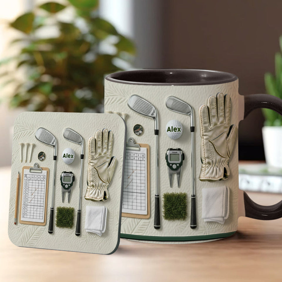 Live Love Golf - Personalized Golf Accent Mug