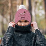 Faith Hope Love - Personalized Breast Cancer Awareness Beanie Hat