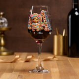 Happy Family - Personalized Family Wine Glass With Long Stem
