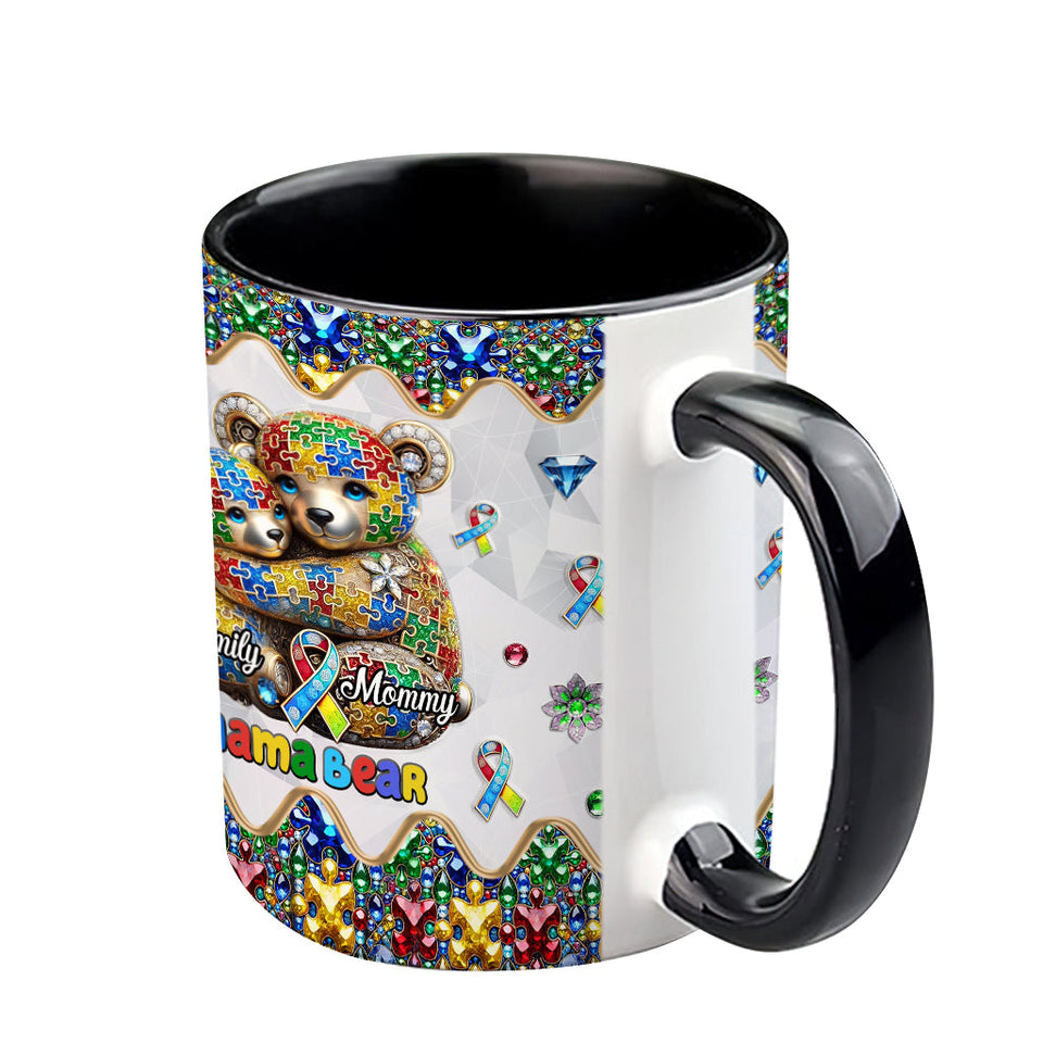 Mug personnalisé « Maman Ours » pour la sensibilisation à l'autisme