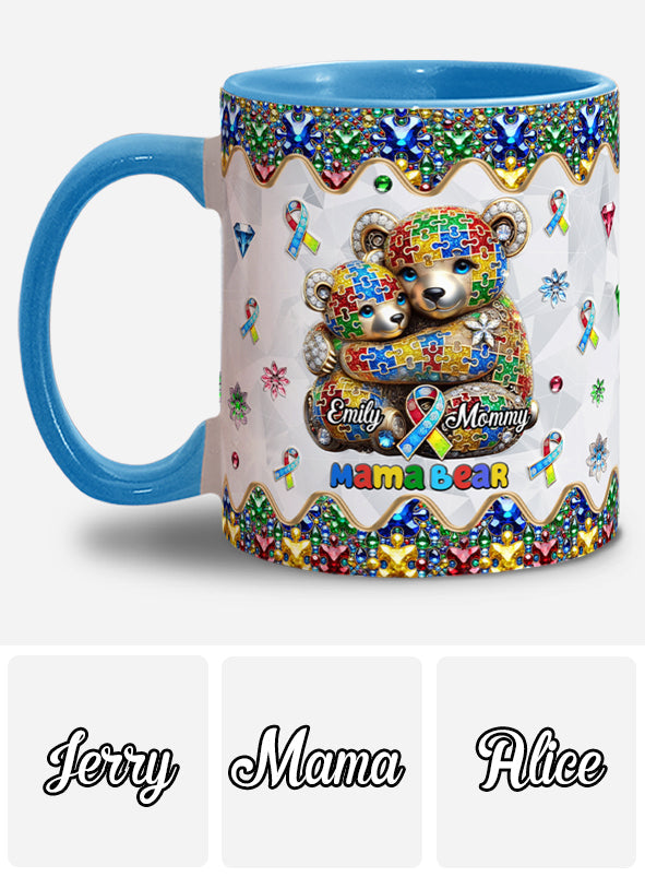Mug personnalisé « Maman Ours » pour la sensibilisation à l'autisme
