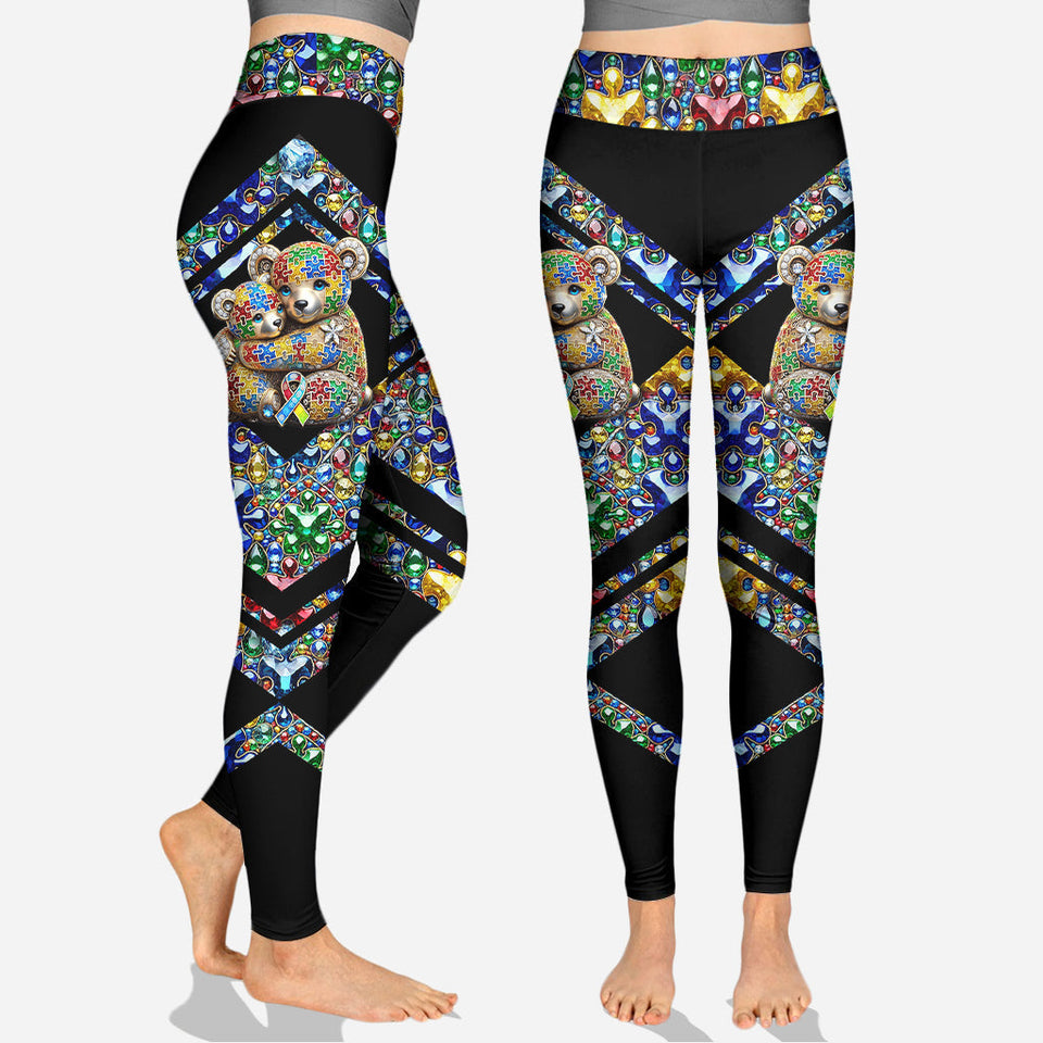 Sweat à capuche et legging « Maman Ours » pour la sensibilisation à l'autisme