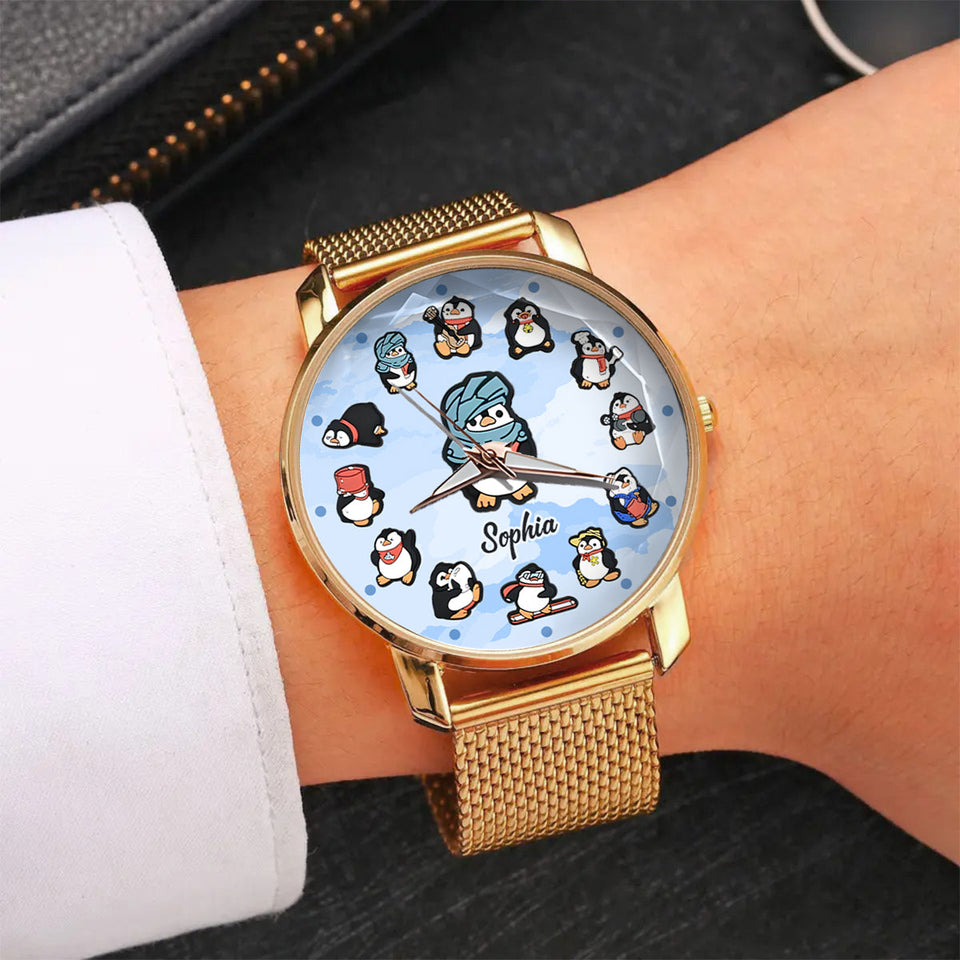 Just A Girl Who Loves Penguins - Personalized Penguin Lover Women Hand Watch