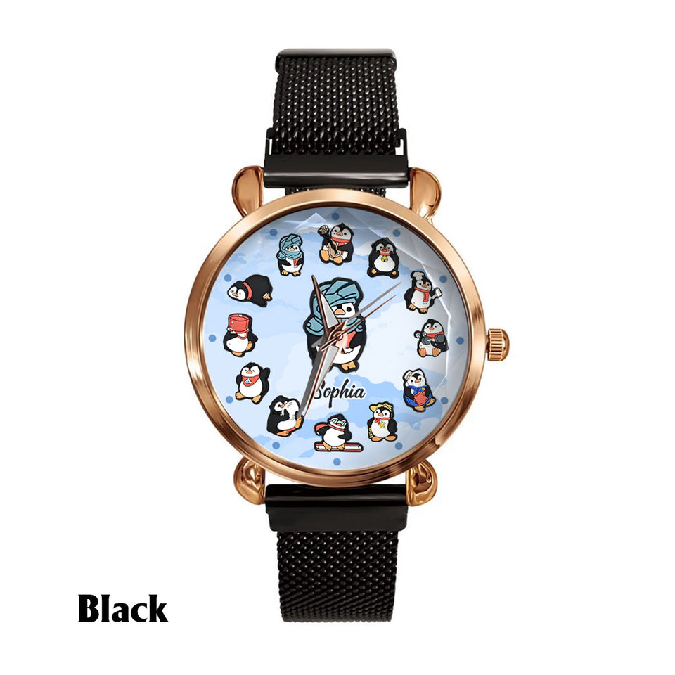 Just A Girl Who Loves Penguins - Personalized Penguin Lover Women Hand Watch