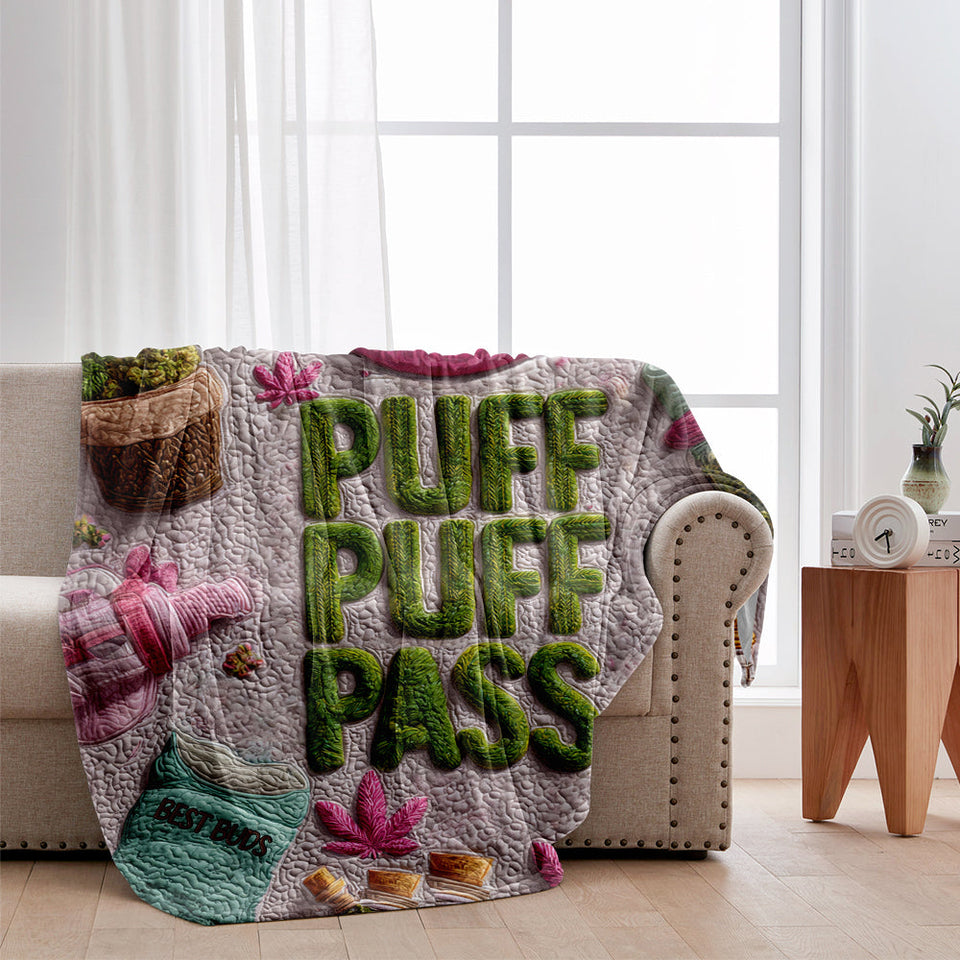 Puff Puff Pass - Personalized Weed Blanket