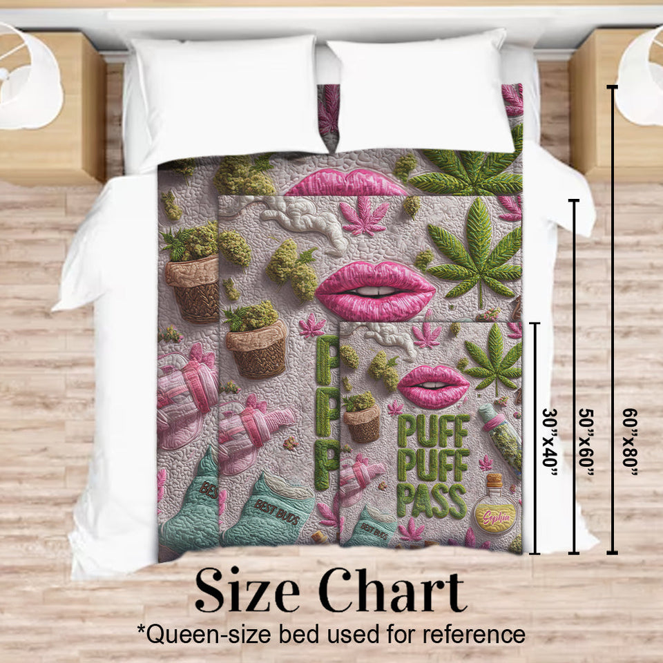 Puff Puff Pass - Personalized Weed Blanket
