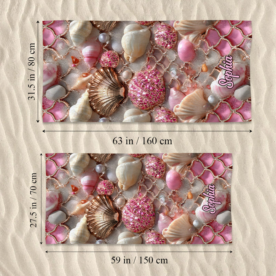 Love Sea - Personalized Sea Lover Beach Towel