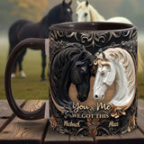 You & Me We Got This - Personalized Horse Accent Mug