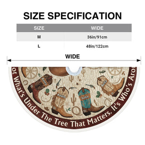 Gift For Western Family, Cowboys, Cowgirls - Personalized Family Tree Skirt