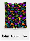 Dinosaur Gift For Kids - Personalized Kid Blanket