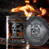 Skull Name Initial Letter - Personalized Skull Whiskey Glass