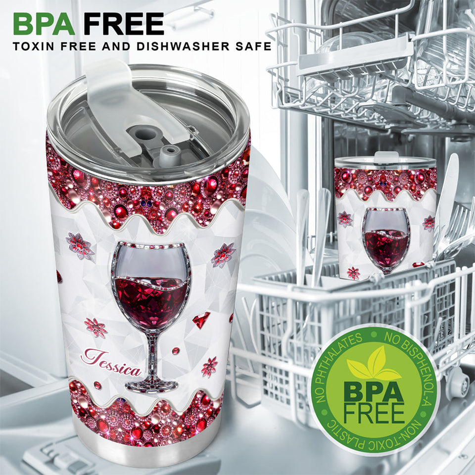 Just A Girl Who Loves Wine - Personalized Wine Tumbler