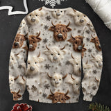 Adorable Highland Cows - Personalized Highland Cow Ugly Sweater