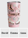 Ice Skating Makes Me Happy - Personalized Ice Skating Tumbler