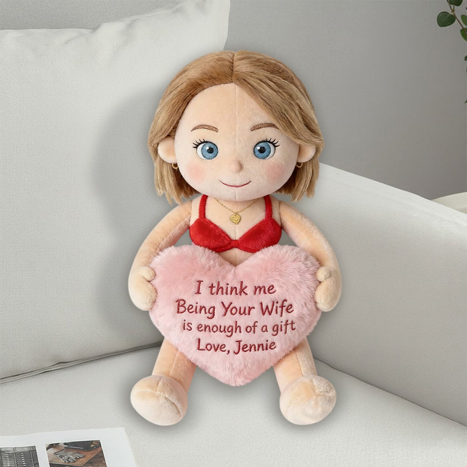 Custom From Any Photo - Personalized Couple Faux Fur Shaped Pillow