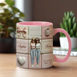 BFF Besties Forever - Personalized Bestie Accent Mug