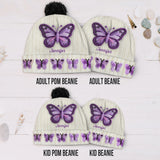 Love Butterflies - Personalized Butterfly Beanie Hat