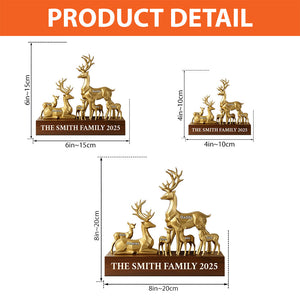 Reindeer Family - Personalized Family Custom Shaped Acrylic Plaque