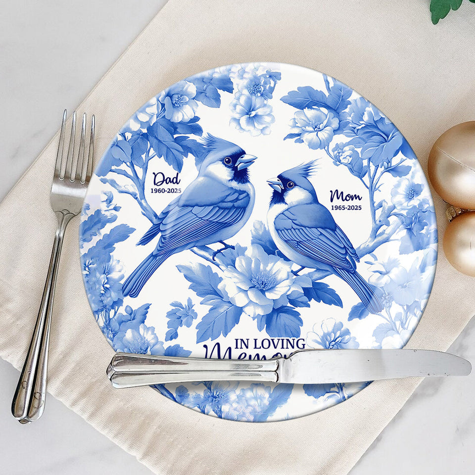 En souvenir de - Assiette ronde commémorative personnalisée en céramique