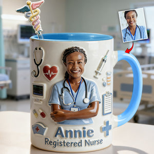 Nurse Life - Personalized Nurse Set Accent Mug with Acrylic Stirrers