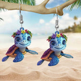 Cute Turtle - Personalized Turtle Earrings
