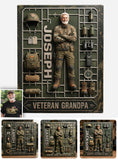 Perfect Father's Day Gift - Personalized Veteran Custom Shaped Acrylic Plaque