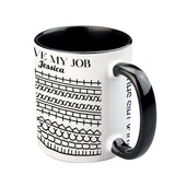 I Love My Job - Personalized Colleague Accent Mug